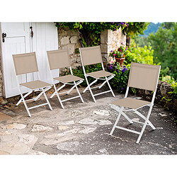 HESPERIDE Chaise Essentia - Lin et Blanc