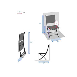 HESPERIDE Chaise Essentia - Lin et Blanc pas cher