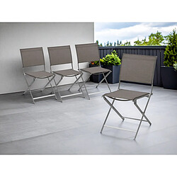 Hespéride Chaises Axant - Anthracite - Lot de 4