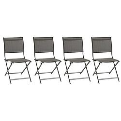 Hespéride Chaises Axant - Anthracite - Lot de 4