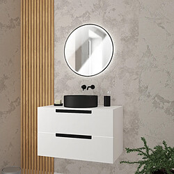 AURLANE Meuble salle de bain JAZZ - Blanc - 80 cm