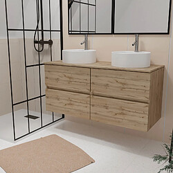 AURLANE TIMBER - Meuble salle de bain 120 cm