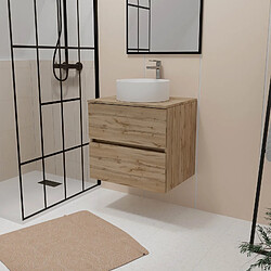 AURLANE TIMBER - Meuble salle de bain 60 cm