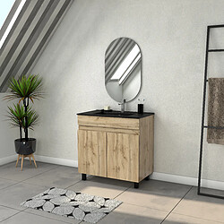 AURLANE TIMBER - Meuble salle de bain 80 cm