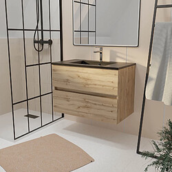 AURLANE Meuble salle de bain 80 cm - TIMBER