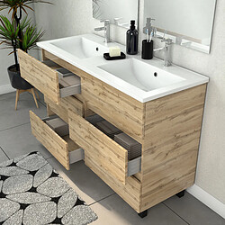 AURLANE TIMBER - Meuble salle de bain 120 cm
