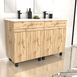 AURLANE Meuble salle de bain TIMBER 120 cm