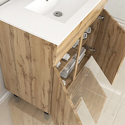 AURLANE TIMBER - Meuble salle de bain 80 cm