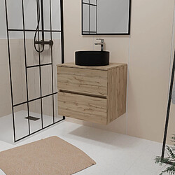 AURLANE Meuble salle de bain TIMBER 60 cm - Chêne naturel