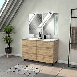 AURLANE TIMBER - Meuble salle de bain 120 cm