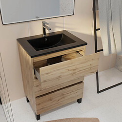 AURLANE TIMBER - Meuble salle de bain 60 cm