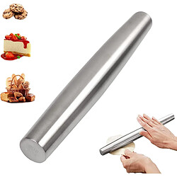 Vendos85 Rouleau à Pâtisserie de 22.5 cm Antiadhésif en Acier Inoxydable