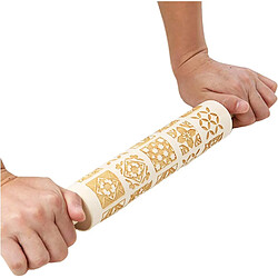 Vendos85 Rouleau à Pâtisserie en Bois avec Motifs en 3D