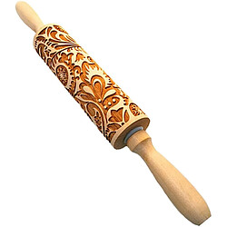 Vendos85 Rouleau à Pâtisserie en Bois de Noël