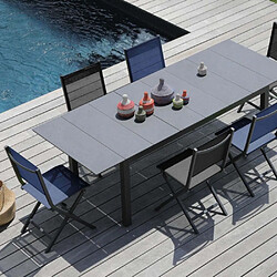 Alizé Chaise de jardin pliante - Graphite bleu