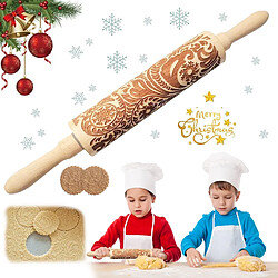 Vendos85 Rouleau à Pâtisserie, 3D Rouleau Gravé de Noë