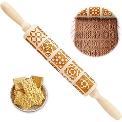 Vendos85 Rouleau à pâtisserie en bois 39 cm