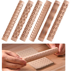 Vendos85 Lot de 5 rouleaux d'argile en bois