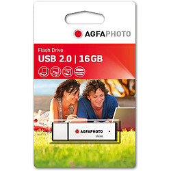 AgfaPhoto Clé USB 2.0 16 Go - Vitesse de Lecture 15MB/s, Vitesse d'Écriture 5MB/s, Mémoire Flash, Connectivité USB, Modèle 8GB Drive, Spécial Bureautique - Gris