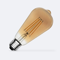 Ledkia Ampoule LED Filament E27 8W 750 lm ST64 Gold No Flicker 2700K Blanc chaud