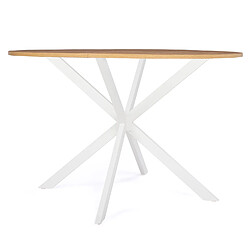 Avis Idmarket Table à manger ALIX bois/blanc 110