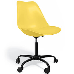 Iconik Interior Chaise de bureau avec roulettes - Tulip Jaune