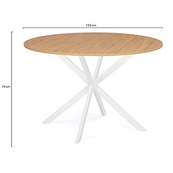 Acheter Idmarket Table à manger ALIX bois/blanc 110