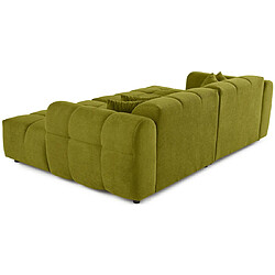 Lisa design Canapé droit 4 places - Vert pas cher