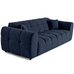 Lisa design canapé droit 3 places - Bleu