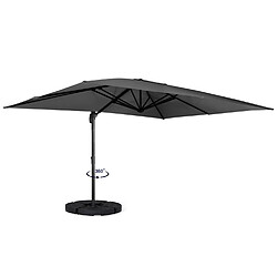 Idmarket market Parasol Déporté Rotatif CALVI Gris 3x4 m