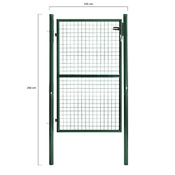 Acheter Idmarket MARKET Portillon jardin 105x150 cm acier - Vert