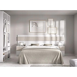 Cstore Ensemble de lit BIANCA - Blanc / Bois