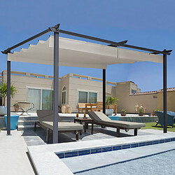 Idmarket MARKET Pergola 3x4 M Taupe