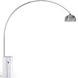 Avis ICONIK INTERIOR Lampe de sol Arco en métal avec base en marbre – Arko Noir