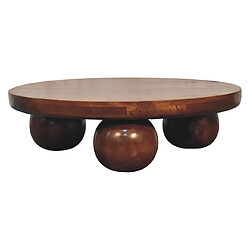 Artisan Furniture Solide Table Centr. Châtaignier Boule