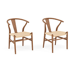 Lisa Design Bergen Lot de 2 chaises bois