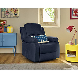 Bestmobilier Fauteuil de relaxation Armand - Bleu marine