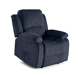 Bestmobilier Fauteuil de relaxation Armand - Bleu marine