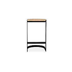 ICONIK INTERIOR Tabouret Design Industriel - Bois et Métal - 60cm - Lia Noir pas cher