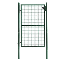 Idmarket MARKET Portillon jardin 105x150 cm acier - Vert