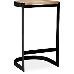 Acheter ICONIK INTERIOR Tabouret Design Industriel - Bois et Métal - 60cm - Lia Noir