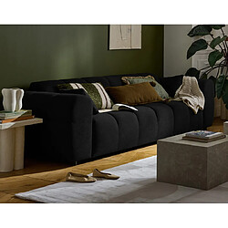 Lisa design canapé droit 3 places - noir