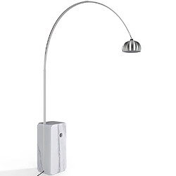 Acheter ICONIK INTERIOR Lampe de sol Arco en métal avec base en marbre – Arko Noir
