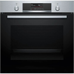Bosch Série 6 HBG579BS3F - Inox Four encastrable pyrolyse - 14 modes de cuisson - SoftClose - porte froide - rail télescopique - sécurité enfants - classe énergétique A+