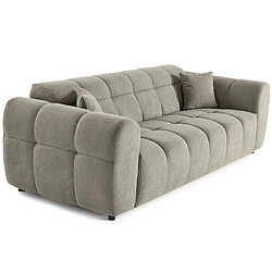 Lisa design Canapé droit 3 places - Gris
