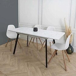 The Home Deco Factory Table Repas Extensible Marbre