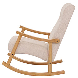 Avis Mendler Fauteuil à bascule tissu - Beige