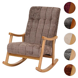 Mendler Fauteuil à bascule - Marron