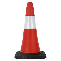 Ecd Germany 10x Cône de signalisation routière rouge/blanc PVC 51 cm bandes réfléchissantes