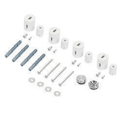 LuxeBath Fixation Radiateur Blanc Design Salle de Bain